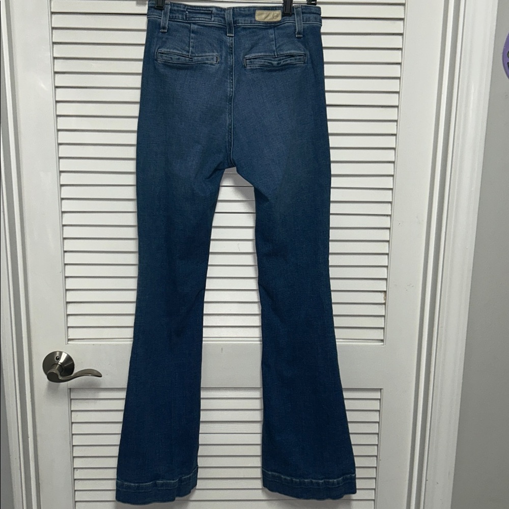 AG Adriano Goldschmied Mid Rise Tailored Farrah Boot Blue Jeans - Picture 3 of 7